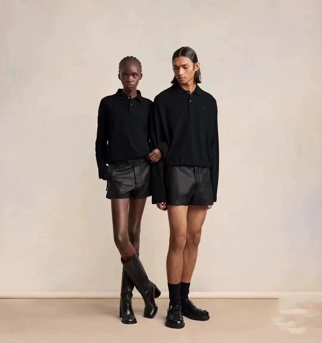 •아* 드 꾀흐 톤온톤 크롭 폴로 - 수입