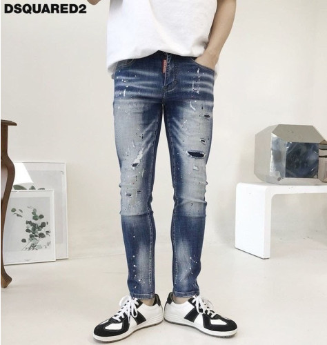 💕 디* 데미지 컬러 페인팅 데님 팬츠