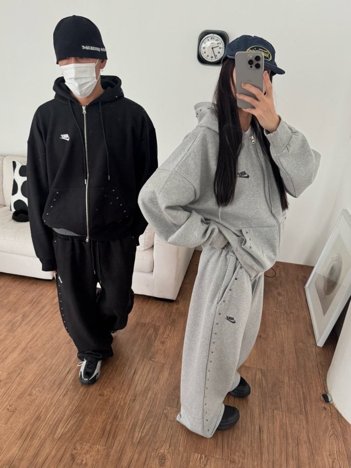 💕 나** 스토드 후드집업세트 (기모)