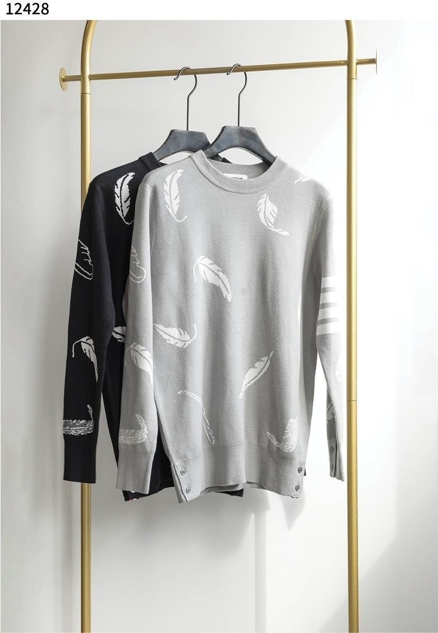 💕 톰* 페더 인타르시아 릴렉스 핏 크루넥 풀오버 스웨터