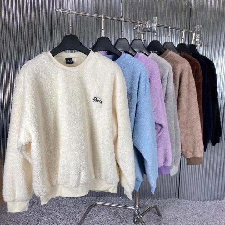 💕 스** 양털 자수 맨투맨