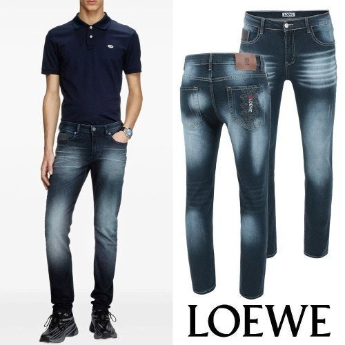 💕 로** 그래픽 자수로고 진청 슬림진