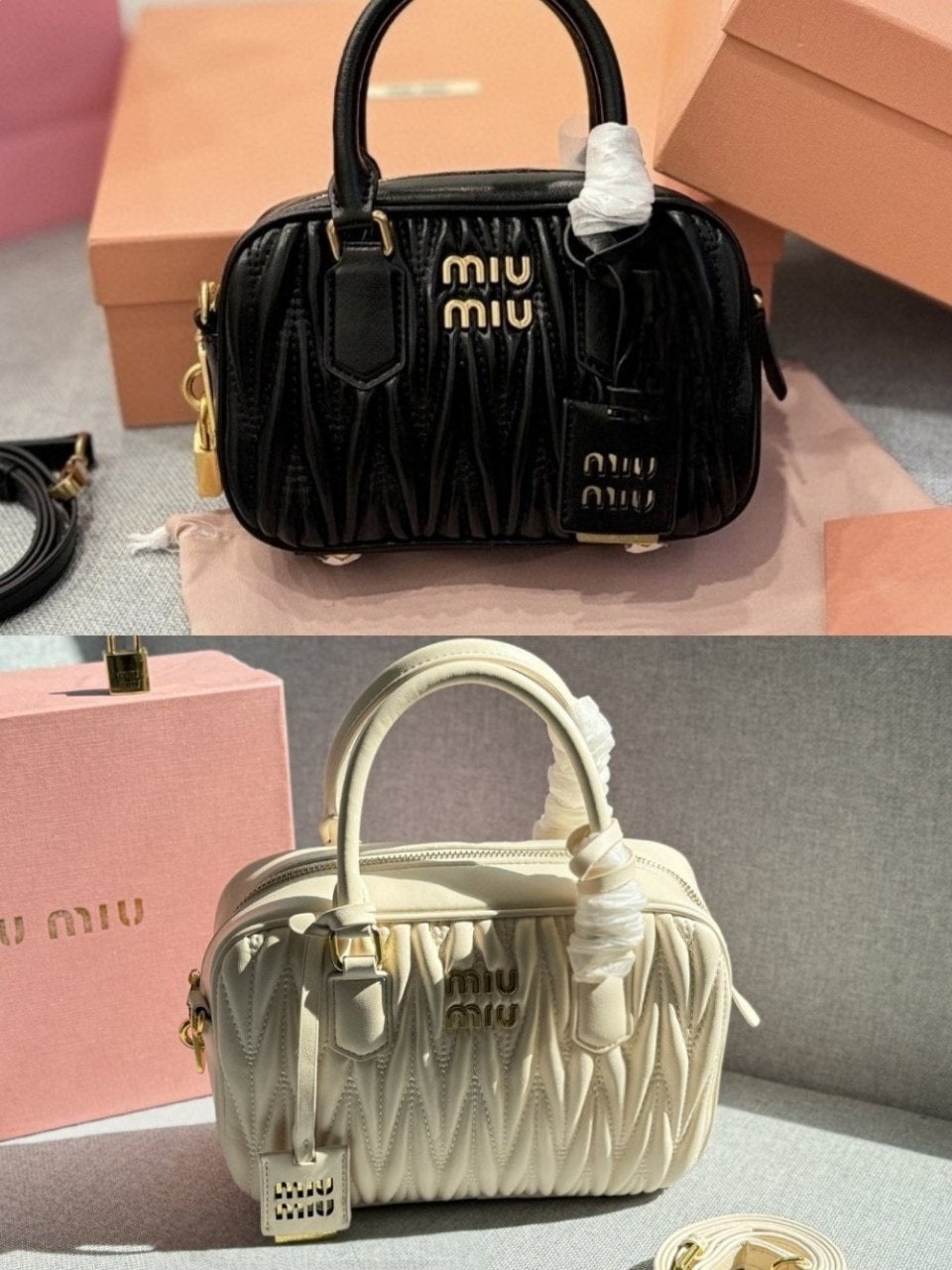 💕 미*** 마테라쎄 나파 가죽 탑 핸들백(블랙,화이트)