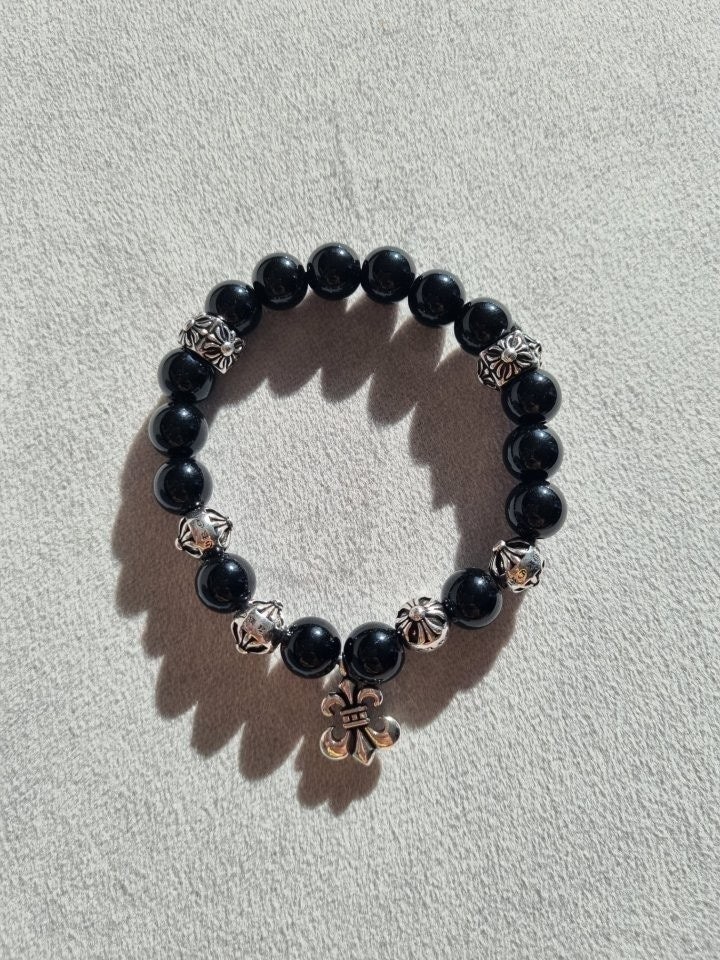 💕 크* 비즈 팔찌 블랙