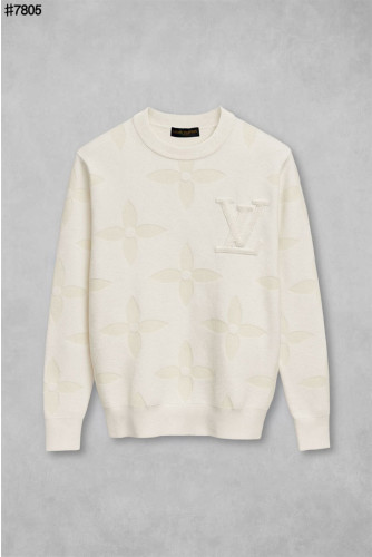 🍀 [LOUIS VUITTON] 루이비통 LV 빅 모노그램 울 자카드 니트 풀오버 🍀