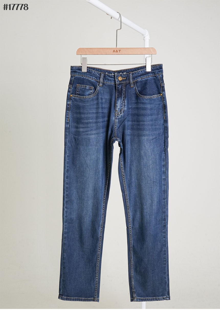 🔆 [Louis Vuitton] 루이비통 LV 헥사 그린 패치 슬림핏 데님 팬츠 🔆