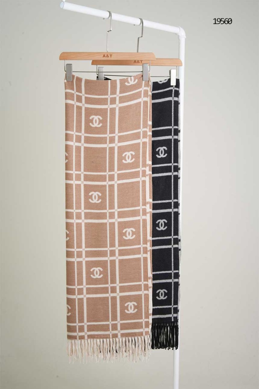 🔆 [CHANEL] 샤넬 CC로고 자가드 프린지 머플러 🔆