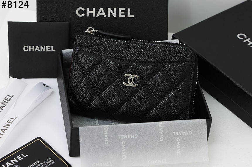 🍀 [CHANEL] 샤넬 CC로고 클래식 지퍼 카드 지갑 🍀