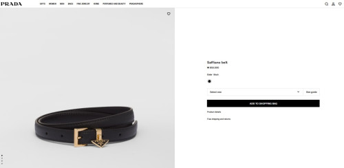 ⚠️프라다 사피아노 벨트 Prada Saffiano Belt Black