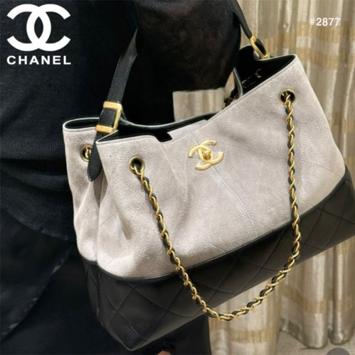 🍀 [CHANEL] 샤넬 25A 공방 스웨이드 투톤 쇼퍼 백 🍀