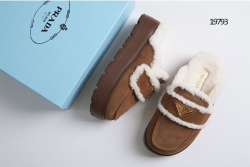 🔆 [PRADA] 프라다 시어링 트림 플랫폼 로퍼 🔆