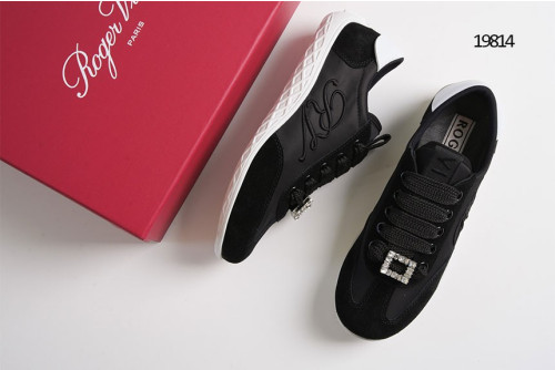 🔆[ROGER VIVIER] 로저비비에 비브 로우 스웨이드 새틴 스니커즈 블랙 🔆