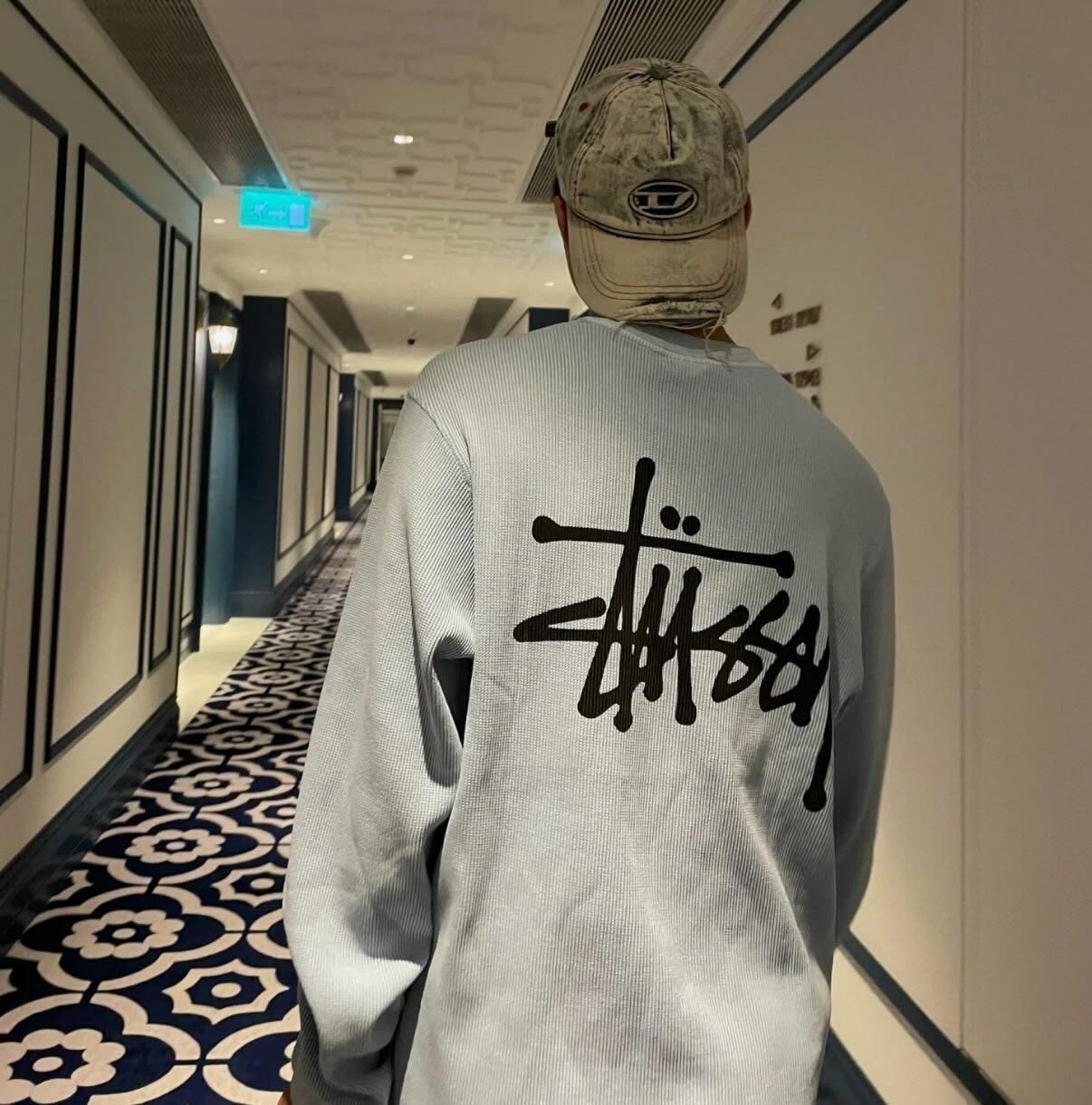 •스투* 래글런 와플 써멀 롱슬리브 - 수입