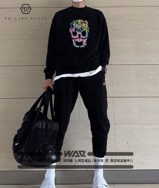 💕 필* 퍼포먼스 플라워 스컬 밍크양기모 티셔츠