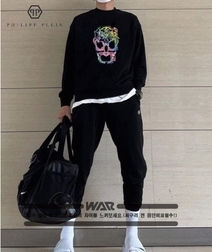 💕 필* 퍼포먼스 플라워 스컬 밍크양기모 티셔츠