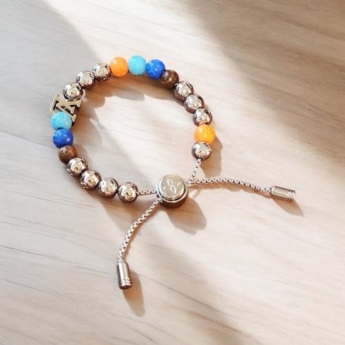 [158번] #루이비통  모노그램 비즈 팔찌