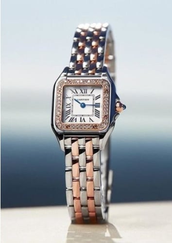 까르띠* 팬더 드 까르띠에 워치 로즈골드 콤비 다이아