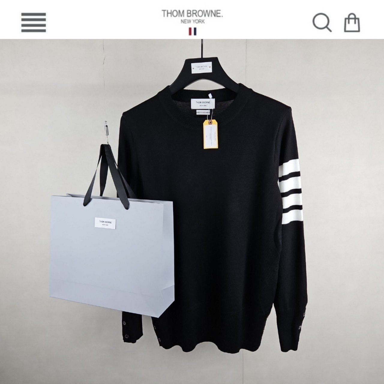 TB 캐시미어 사선 니트 신상  블랙