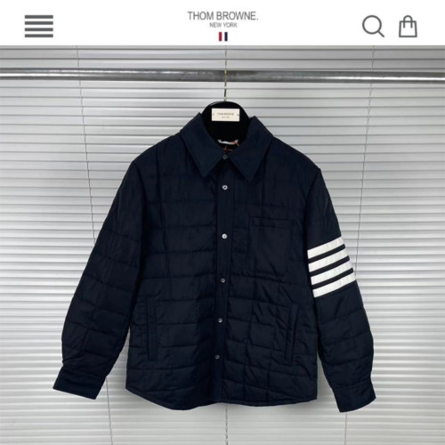 수입 고급 TB 사선완장 다운 자켓 진네이비