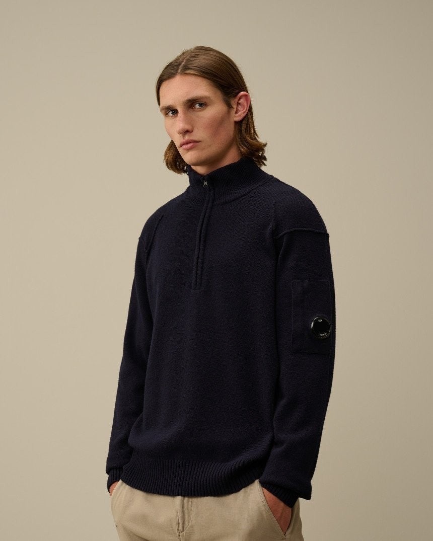 💕 C* 컴퍼니 반집업 니트 스웨터 렌즈와펜 램스울 스트라이프