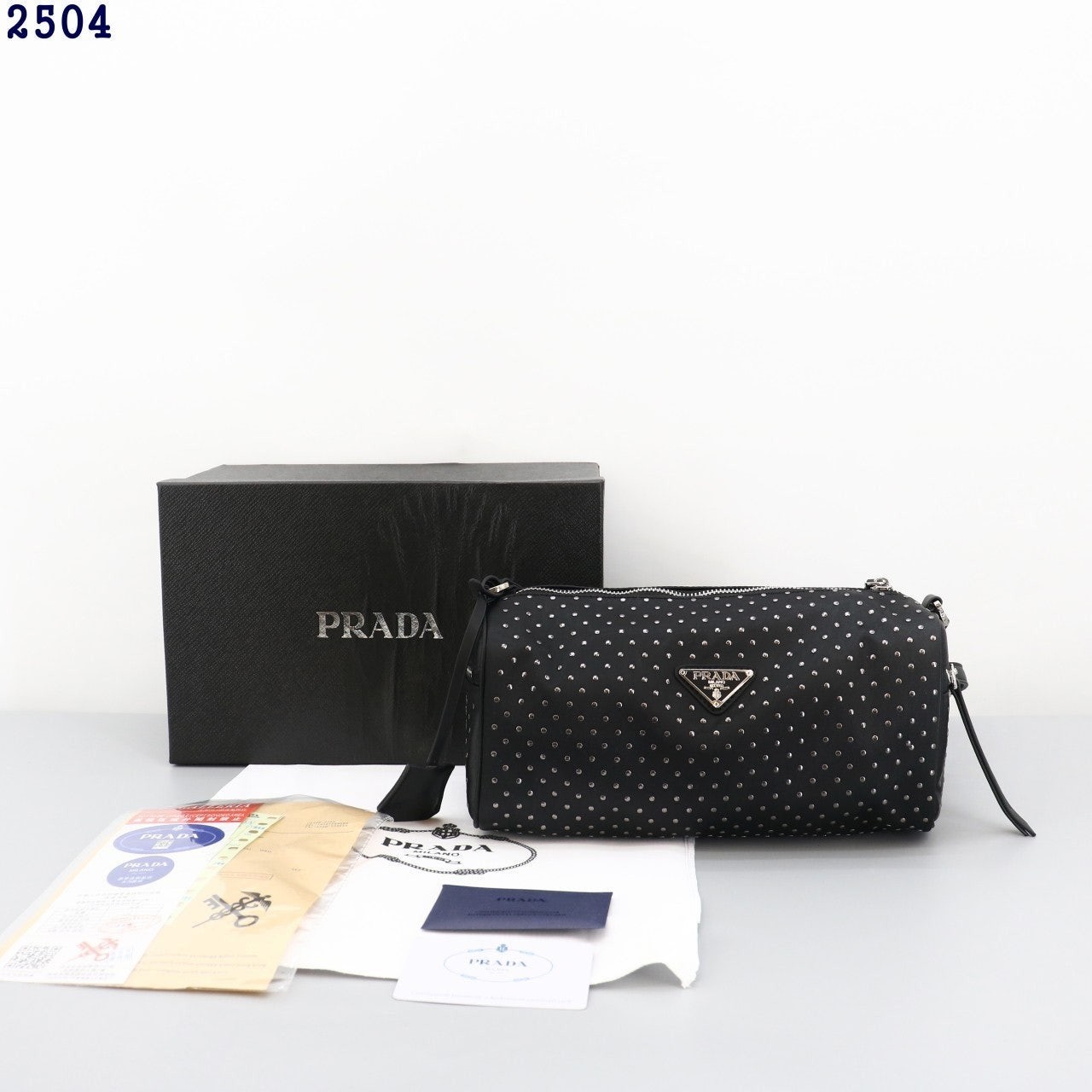 💕 프** 리나일론 백 스터드 블랙