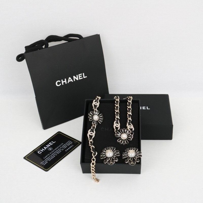 💕 샤* 목걸이 팔찌 주얼리 3종 세트 C001