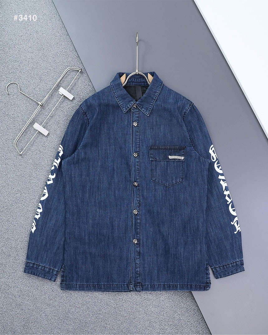 🍀 [Chrome Hearts] 크롬하츠 이니셜 레터링 포인트 데님 셔츠 🍀