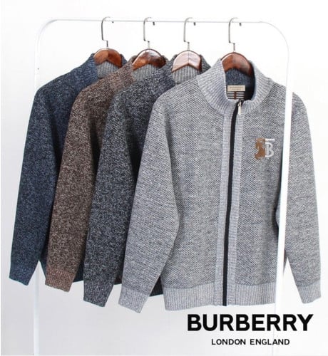 버버리 BT 자수 니트 집업