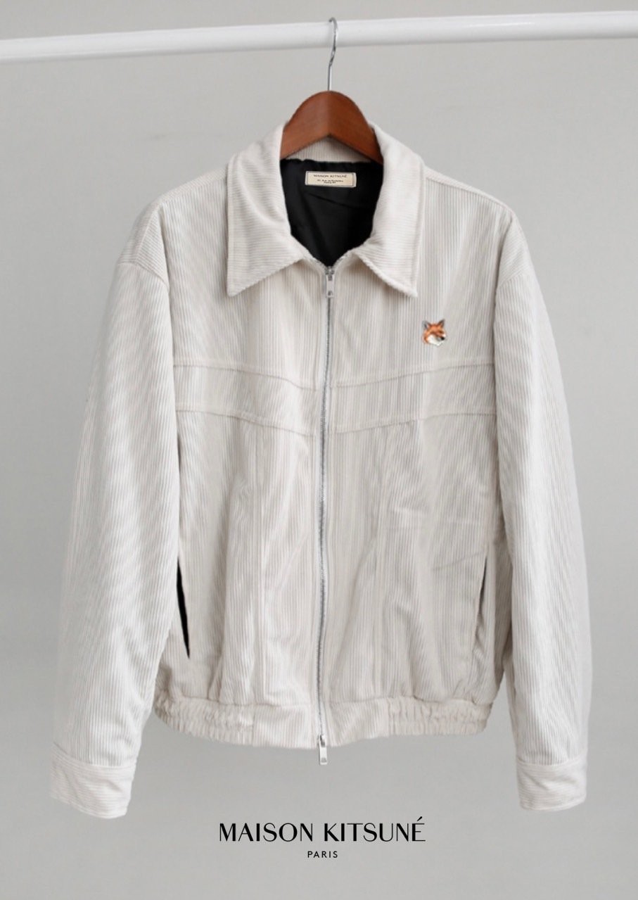 메종키츠네 폭스헤드 코듀로이 카라 자켓