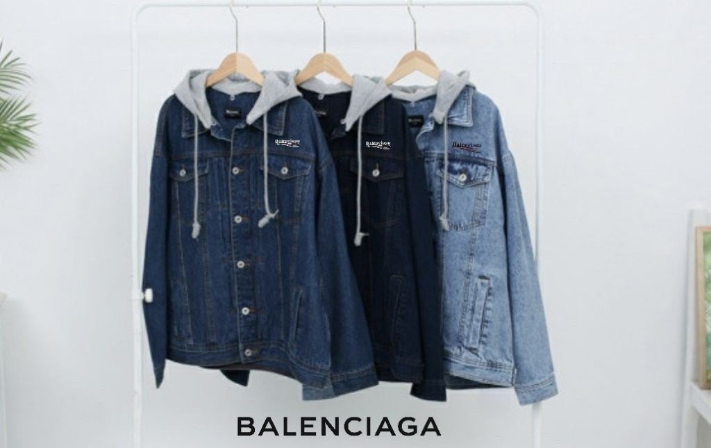 발렌시아가 웨이브로고 청자켓