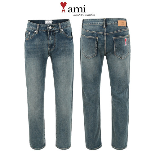 아미 더티틴 데님 슬림핏 청바지