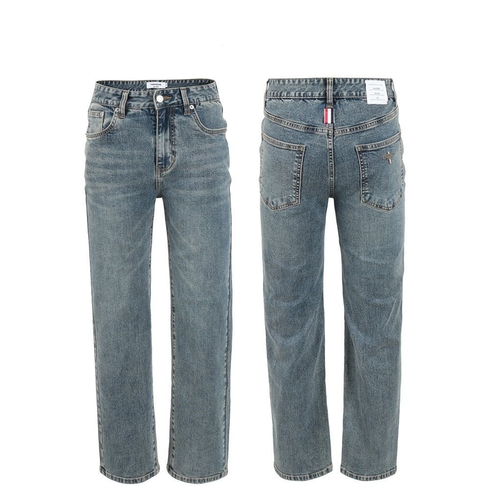 💕 톰* 베이지틴 미디엄와이드 일자 팬츠