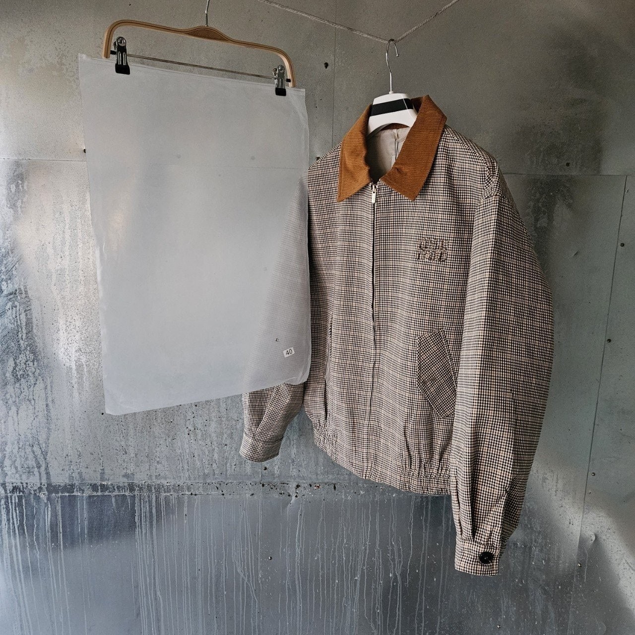 💕 미*** 체크 더블 위브 자켓