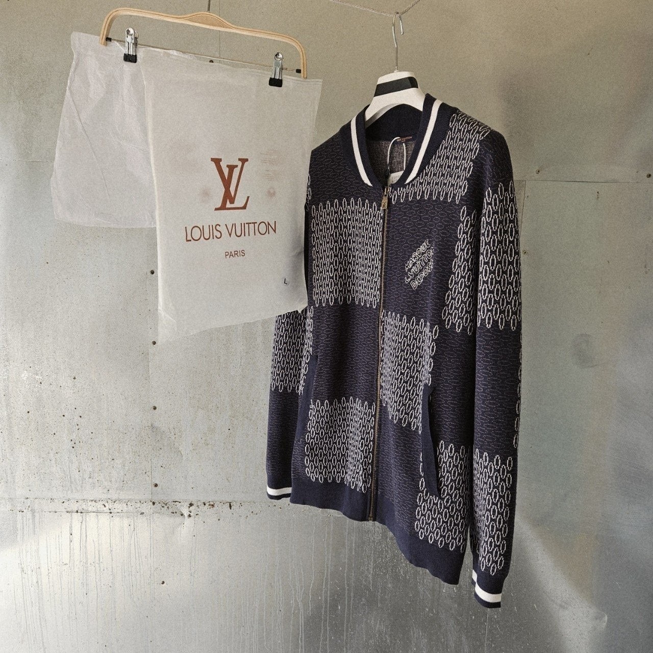 💕 루* 다미에 퀼티드 코튼 보머