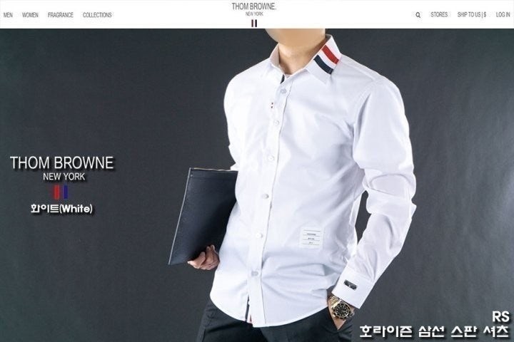 💕 톰* "호라이즌 삼선 스판 셔츠"