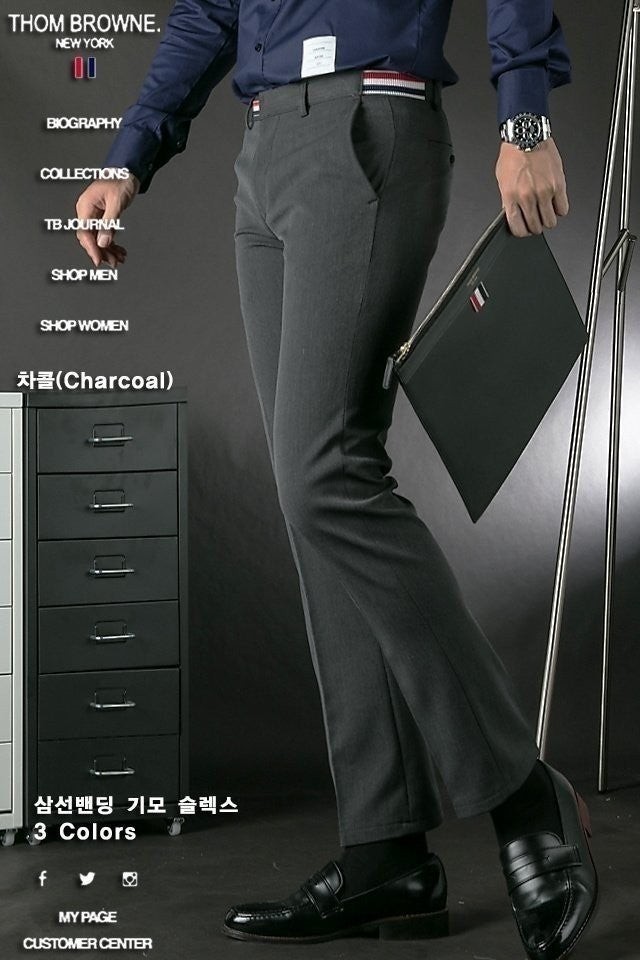 💕 톰* "삼선 기모 밴딩 슬랙스"