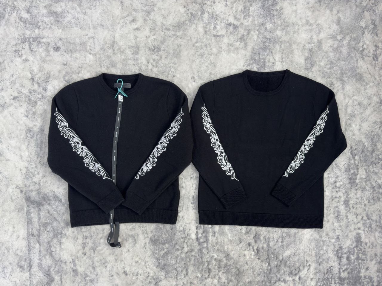 •크롬하* 플로랄 자수 니트 스웨터