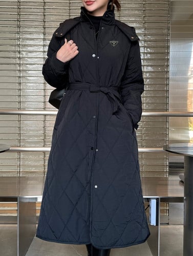 20549_PRD 퀄팅 스트랩 후드 누빔 코트패딩