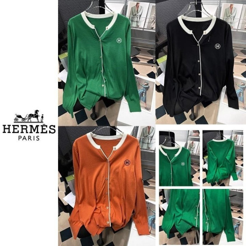 HER 라인 배색 버튼 스웨터