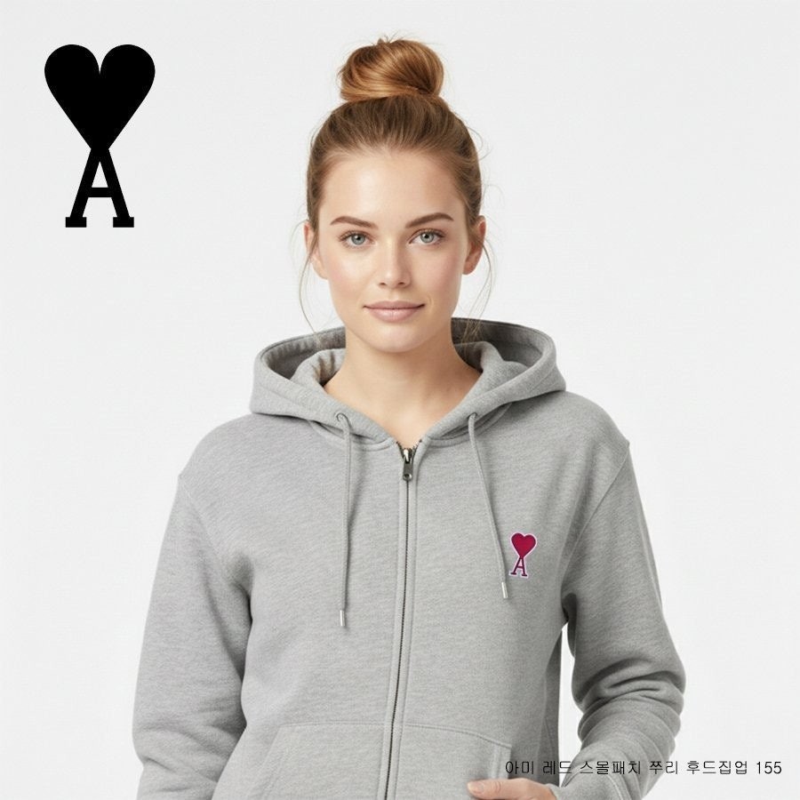 💕 아* 레드 스몰패치 쭈리 후드집업 152