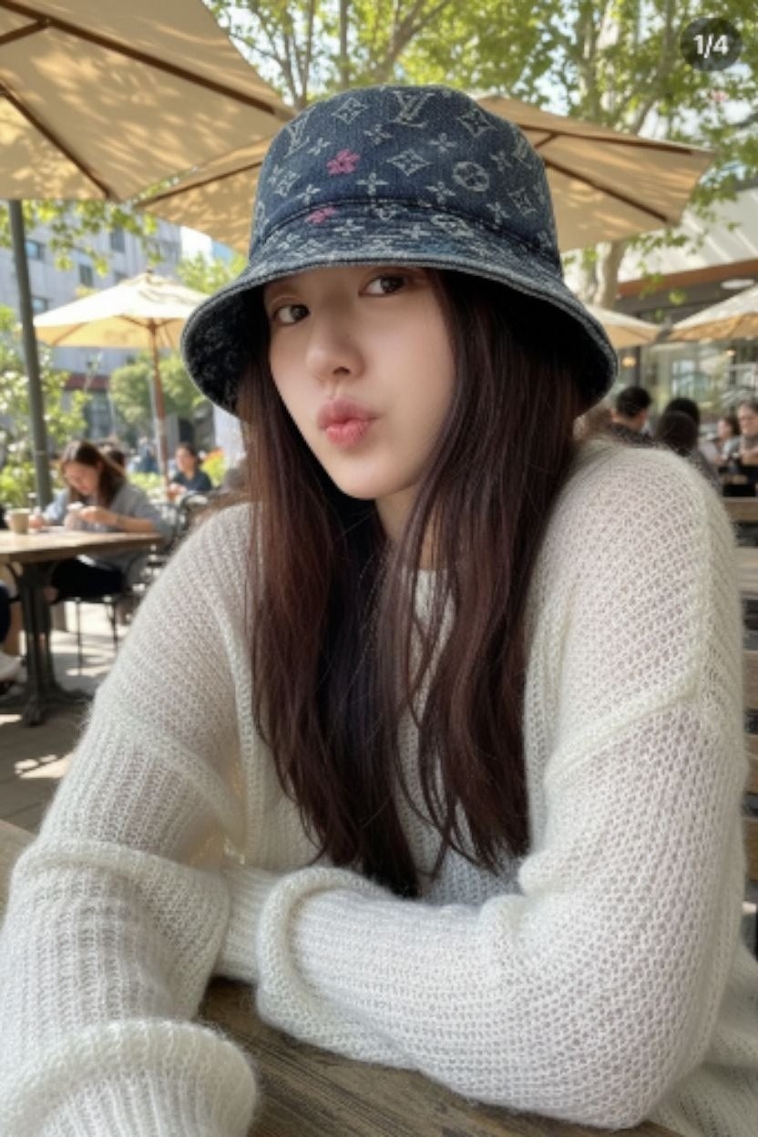 💕 루* 멀티 모노그램 자가드 워싱 버킷햇 ✔수입