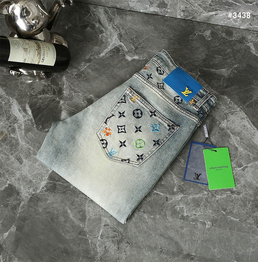 🍀 [LOUIS VUITTON] 루이비통 멀티컬러 모노그램 워싱 데님 팬츠 🍀