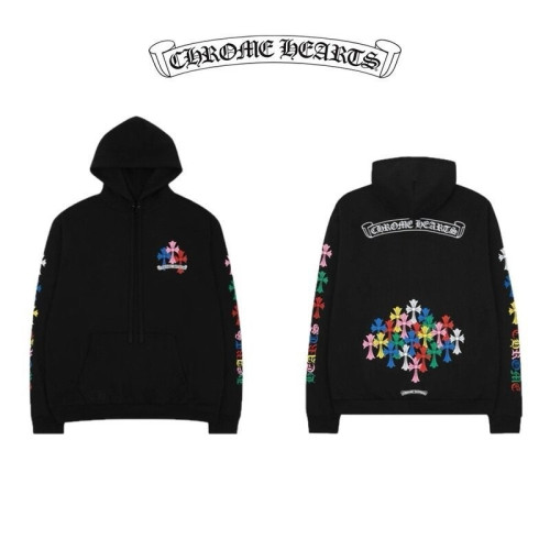 크롬하츠 멀티 컬러 크로스 후드티