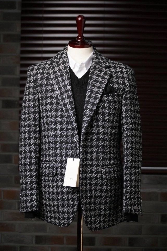 구찌 프리미엄 울 하운드투스 자켓