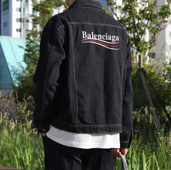 💕 발**** 백웨이브 로고 데님 자켓