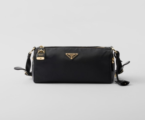 💕 프** 자물쇠가 있는 미디엄 리나일론 및 가죽 숄더백 ❤️풀박스❤️