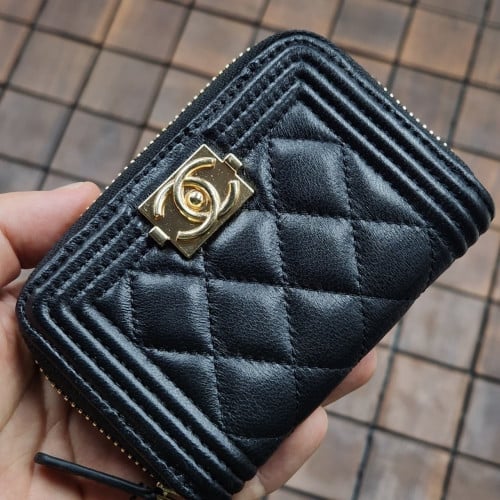 💕 [445번] 샤* 보이 램스킨 금장 지퍼 카드지갑