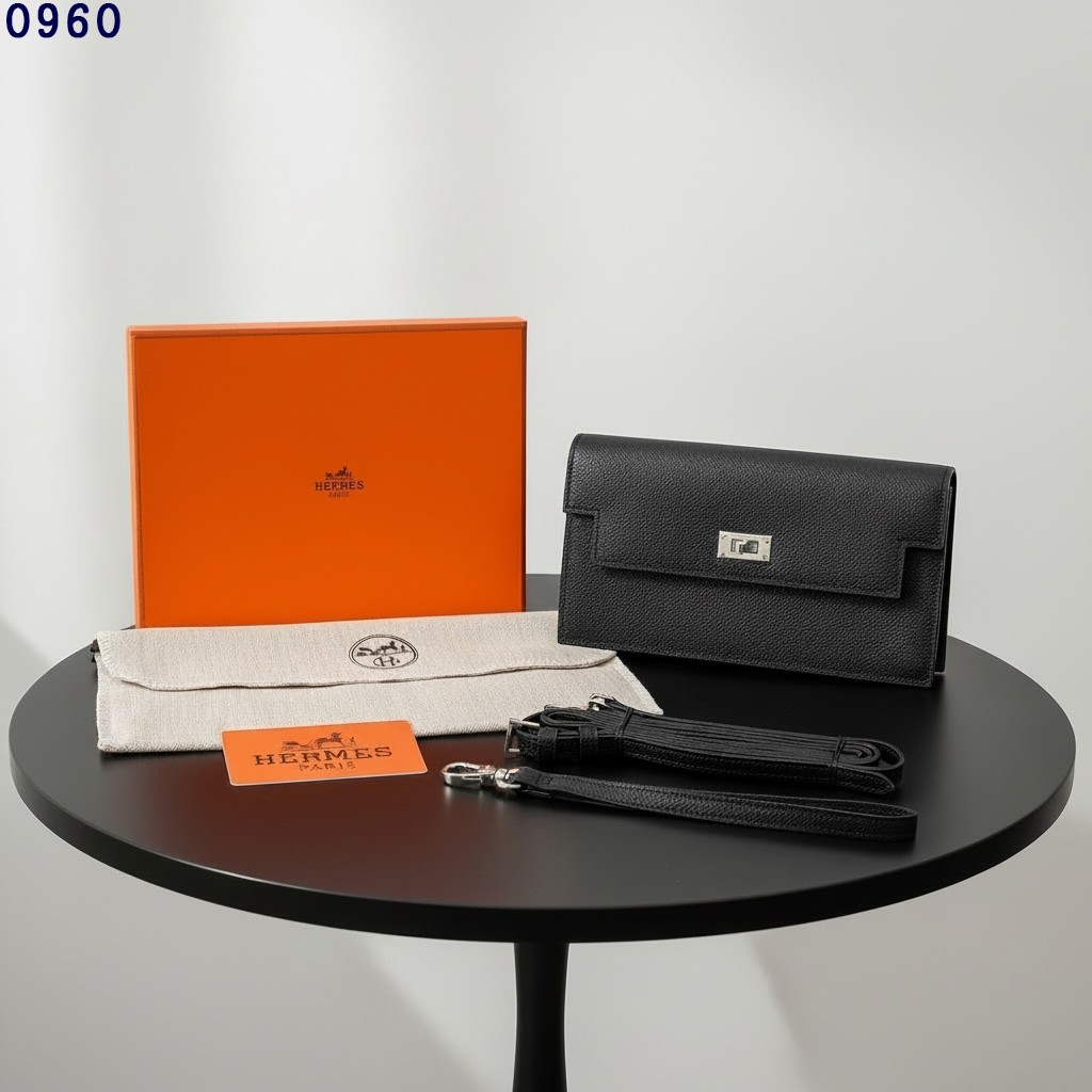 👹에르메스 켈리 포켓 롱 장지갑 (블랙)👹
