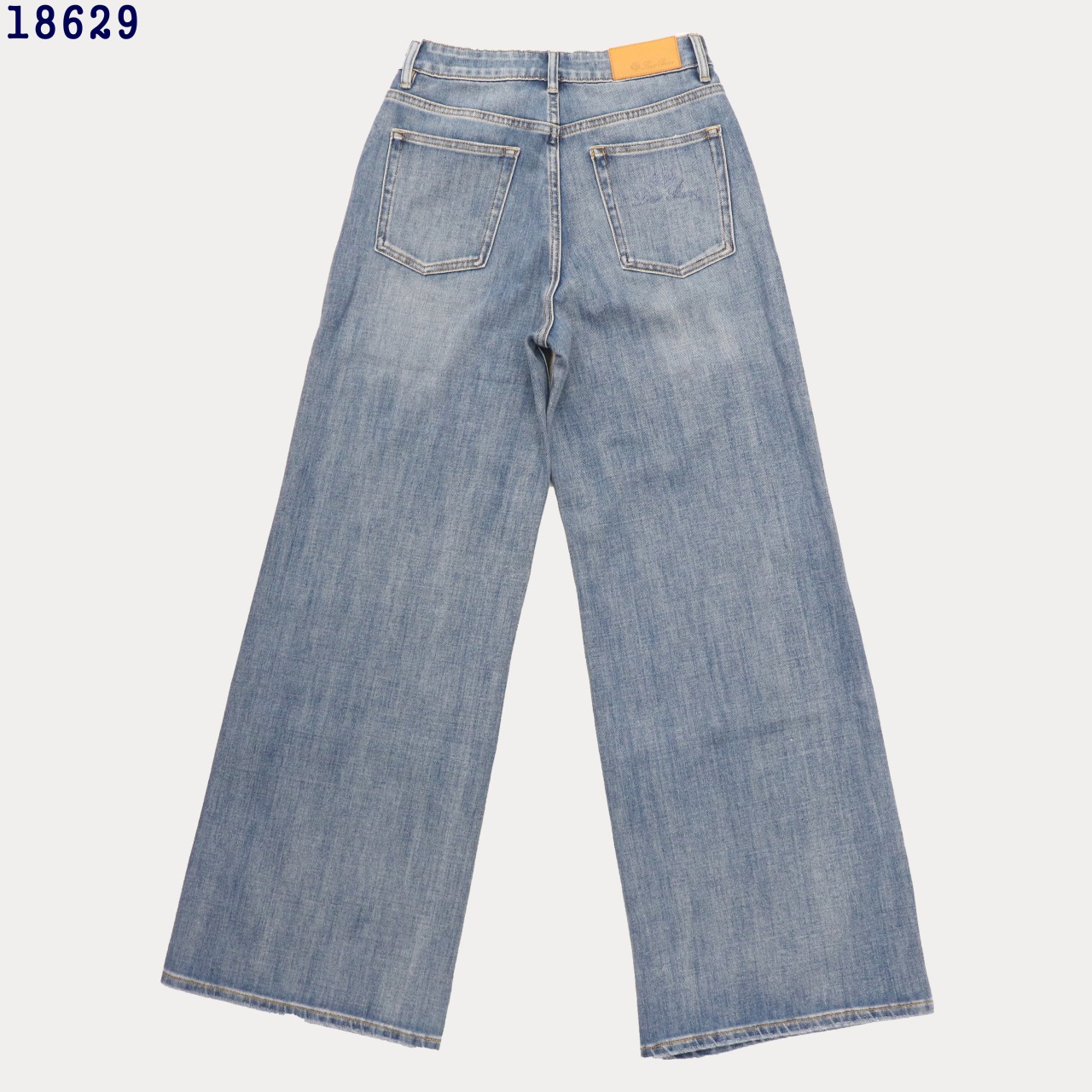 👹로로피아나 포켓 자수 로고 와이드 데님 팬츠👹