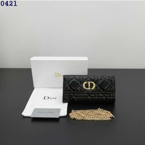 👹디올 페이턴트 까나쥬 블랙 체인 장지갑👹